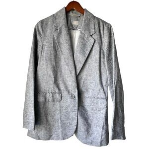 Women's A New Day light grey blazer comfort casual formal luxury pockets Size M